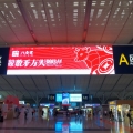 深圳北站600平方3.125LED透明屏